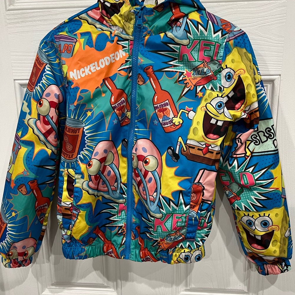 🤩 Nickelodeon SpongeBob Square Pants kids jacket! 10/12